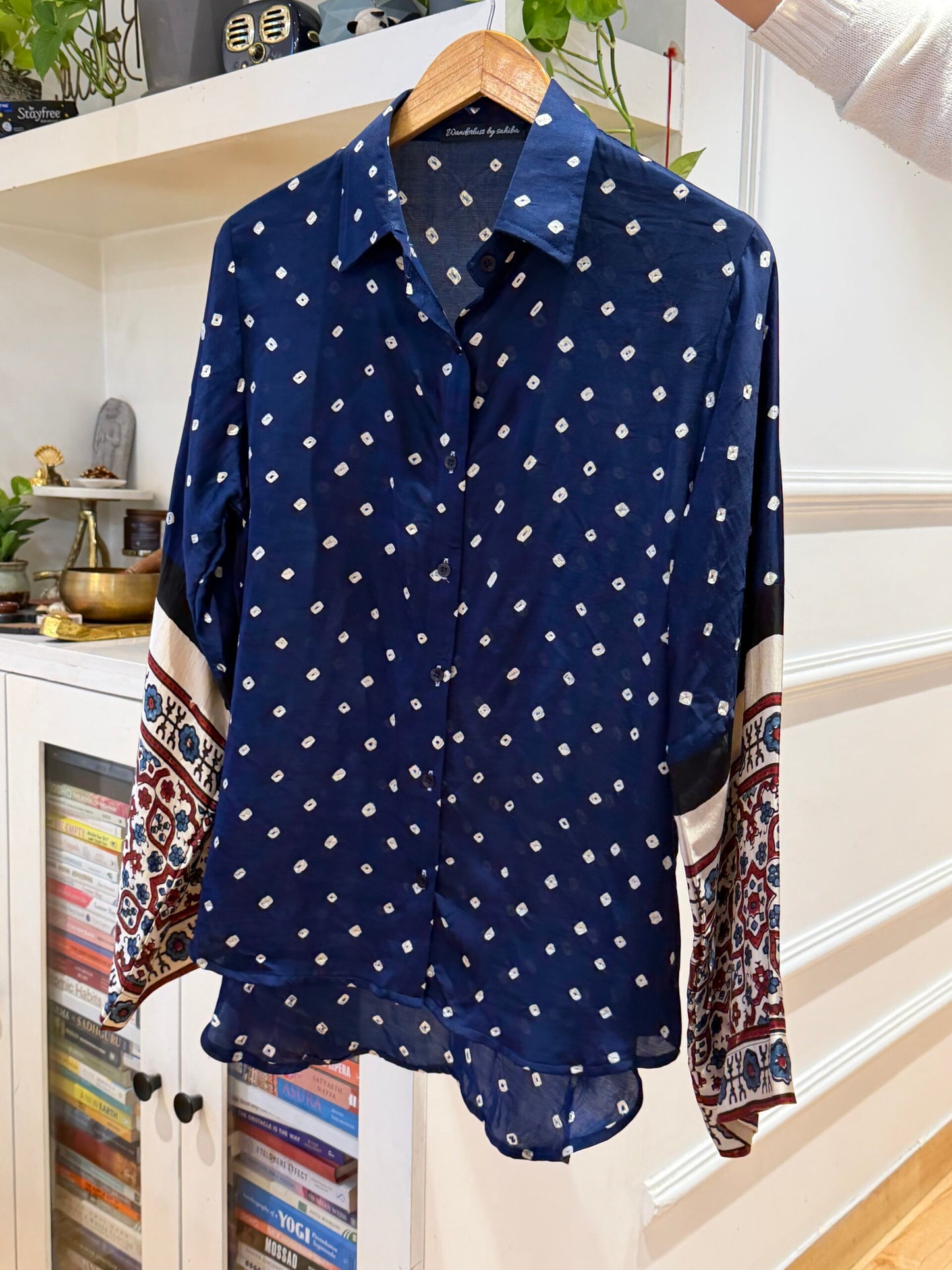 Blue Bandhani Rabari Heritage Shirt